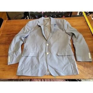 Lauren Ralph Lauren Blazer Suit Mens 42R Light Blue Checker Lining Preppy